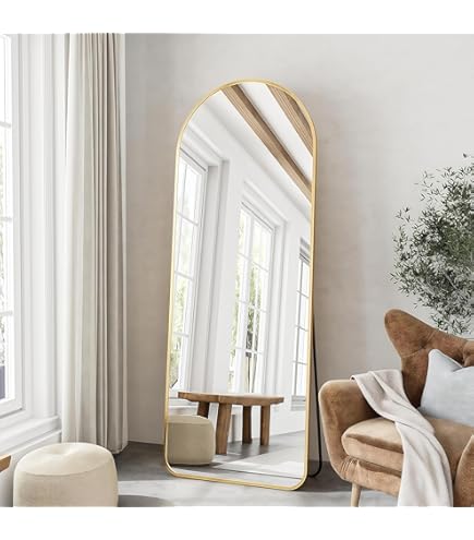 Amazon.co.jp: 全身鏡 姿見鏡 スタンドミラー ノンフレーム イレギュラ