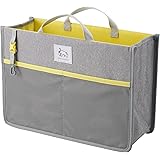 【Amazon.co.jp限定】 ハクバ インナーバッグ Chululu(チュルル) バッグインバッグ ヨコ型 Mサイズ ポリエステル ヘザーグレー AMZSCH-BBYM 中仕切りを自由にカスタマイズ 自立