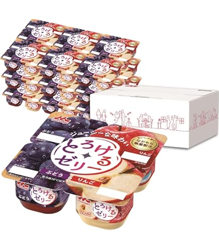Amazon.co.jp: [冷蔵]森永乳業 とろけるゼリー4P ぶどう&りんご 70g 4
