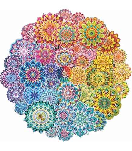 Amazon | Bgraamiens パズル - 幾何学 カラフル 曼荼羅 - 1000