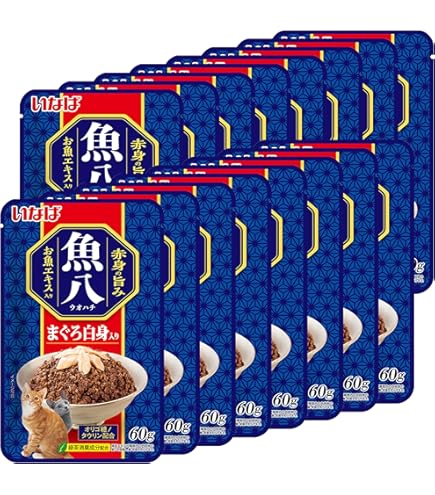 わ*か様 いなば　魚八　パウチ　ＭＩＸ　６０ｇ×１６０個セット　猫 魚八 パウチ 高齢猫用 かつお節入り | 商品情報