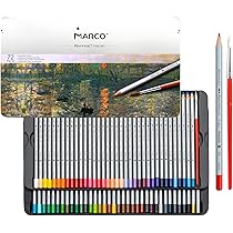 Amazon | MARCO色鉛筆水彩 72色 スケッチ鉛筆 水で溶ける 大人の塗り絵