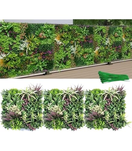 Amazon｜タンスのゲン フェイクグリーン 壁掛け 100×100cm 2枚セット