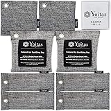 Yoitas 除湿 消臭 「竹炭 8個セット」湿気取り 繰り返し使用可能 [除湿剤] クローゼット 衣装ケース タンス バック [消臭] 脱臭 靴 玄関 下駄箱 トイレ 冷蔵庫 車 ペット [乾燥剤] 乾燥