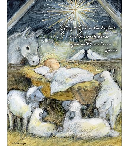 LANG Weihnachtskarten „Angels Sing“ – 12 Elegante Karten Mit Umschlägen, Kunstwerk Von Susan Winget