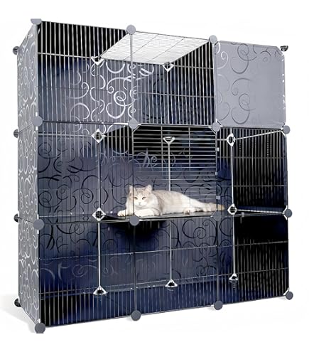 Amazon.co.jp: TUIYIDUO 猫ケージ キャットケージ 超大型 4段 147*147