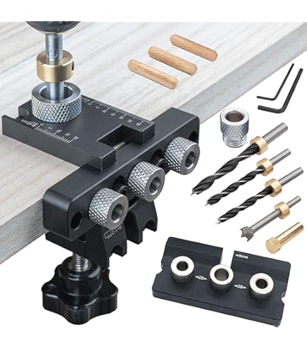 YUCHENGTECH 3 In 1 Dowel Jig Drill Kit Multi-Function Self Centering - View #10