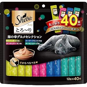 シーバ (Sheba) 猫用おやつ とろ~り メルティ 海の幸グルメセレクション 12g×40本