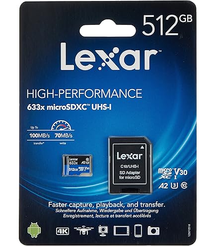 Amazon.co.jp: Lexar microSDカード 512GB LSDMI512BBJP633A 633x