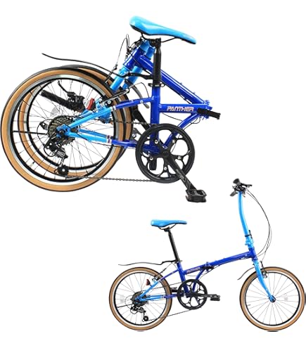 PANTHER 折りたたみ自転車 20インチ Shimano7段変速 ブルー系 PANTHER 折りたたみ自転車 20インチ Shimano7段変速 ブルー系