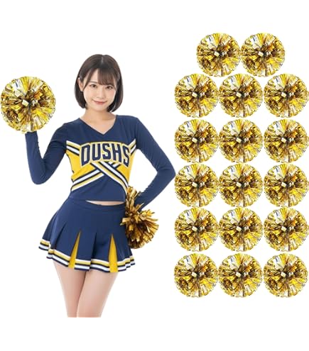 Buddyバディスポーツチアダンス制服セットCGT ポンポンリボン付き120cm Amazon.co.jp: ポンポン チア 10個入りセット 5人分 ハンドフリーチア