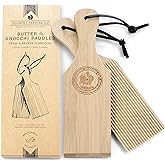 Gnocchi Boards and Wooden Butter Paddles to Easily Create Authentic Homemade Pasta and Butter Without Sticking - Set of 2 Mak