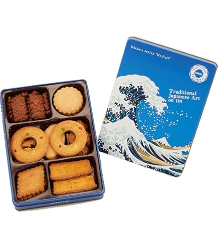 Amazon.co.jp: 泉屋クッキー缶 浮世絵シリーズ （赤富士（北斎
