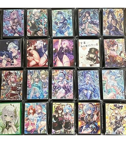 原神　ニィロウスリーブ　4個セット Amazon.co.jp: YMILOHOGI トレーディングカードスリーブ 原神