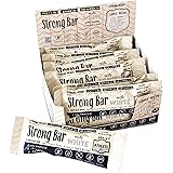 Strong Bar (ストロングバー/ミルクホワイト) プロテイン20g 砂糖不使用 食物繊維10g 原材料たったの8つ シンプル&ナチュラル処方 国産 (12本入り)