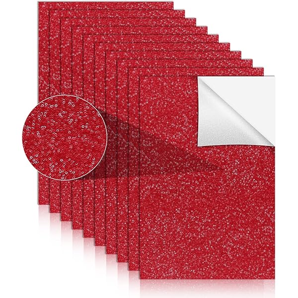 Amazon | グリッターシート / シールタイプ レッド 赤 30cm×30cmラメで 