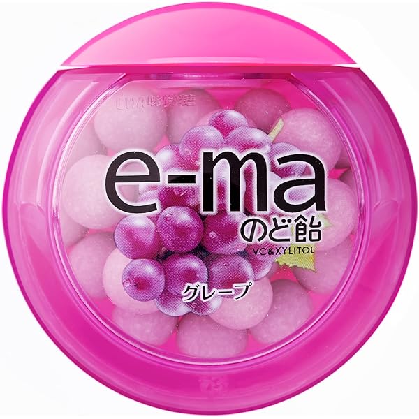 Amazon.co.jp: UHA味覚糖 UHAピピン e-maのど飴 容器 (グレープ) 33g×6 