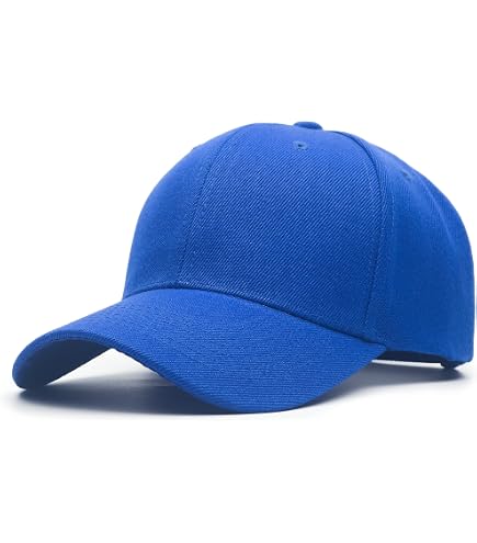 TOP HEADWEAR Royal Blue Baseball Cap - Adjustable Hook & Loop Strap - View #10