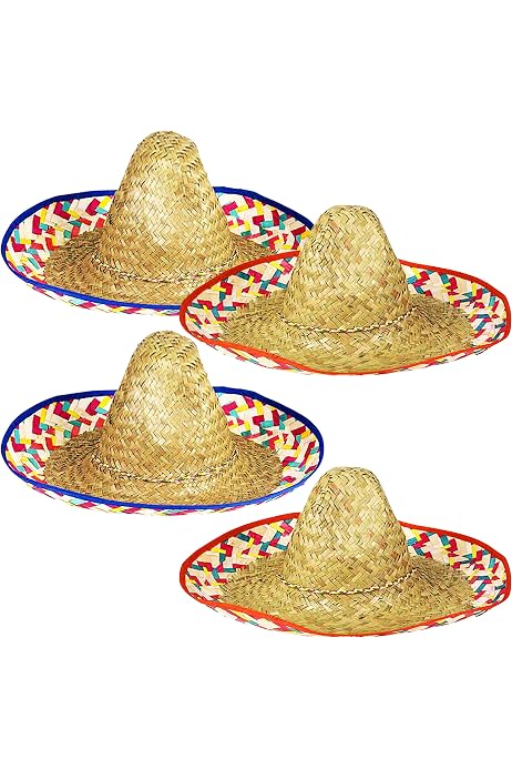 Authentic Sombrero Straw Hat with 