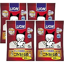Amazon | ライオン (LION) ニオイをとる砂 7歳以上用 猫砂 5L×4袋