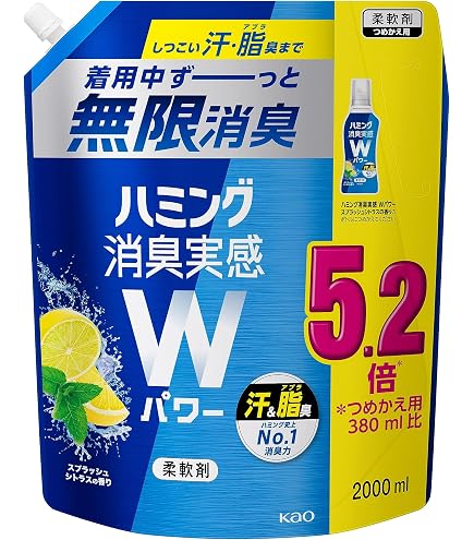 Amazon | 花王 ハミング 消臭実感Wパワー クリアシトラス替 2L 434968