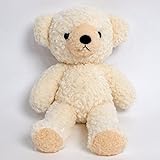 童心オリジナル 日本製 クマのフカフカ M ぬいぐるみ 高さ29cm クリーム