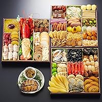 板前魂　おせち　板前魂の極　和洋風三段重　特大８．５寸重箱　鮑付　５人前　４６品目 【12月30日着】