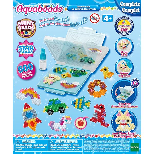 Aquabeads Set Sumikko Gurashi – 1700 Perline E 4 Display Per Creare Personaggi Con Acqua