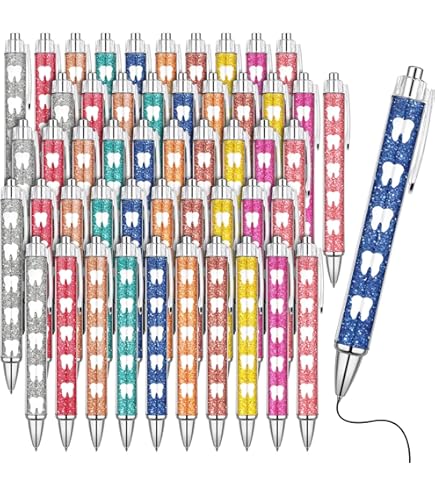 30 Pcs Dental Pen Gifts Bulk Retractable Dentists Ballpoint Pen Black...