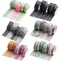 海外マステ　　背景マステセット　まとめ売り Amazon | PBM 36巻セット シンプルデザインマスキングテープ