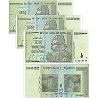 ジンバブエ１０兆ドル紙幣３枚セット・未使用・10 TRILLION DOLLARS ・ Z$10,000,000,000,000・2008年発行・ハイパーインフレーション紙幣・未使用・連番・証明書付き３枚セット