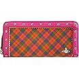 (ヴィヴィアンウエストウッド) Vivienne Westwood タータンチェック ラウンドファスナー 長財布 ピンク 日本製