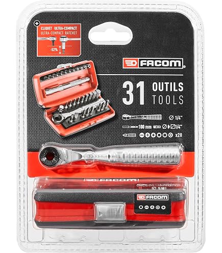 FAcom 1/4 メトリック　ウルトラコンパクトラチェット、ソケットセット新品 Amazon.co.jp: ファコム ソケットレンチセット 1/4 ソケット