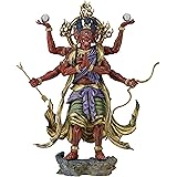 タケヤ式自在置物 阿修羅 着彩 全高約145mm PVC&ABS製 塗装済み 可動フィギュア