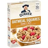 Quaker クエーカー オートミール スクエア [ハニーナッツ] 411g(14.5oz) / Oatmeal Squares Honey Nut Breakfast Cereal [海外直送品][並行輸入品]