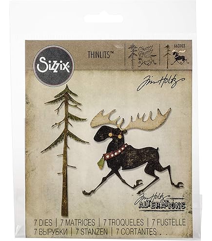 Amazon.co.jp: Sizzix Thinlits ダイセット 8PK トナカイそり Tim