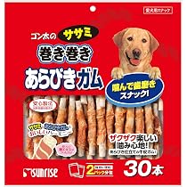Amazon.co.jp: ゴン太 ゴン太のササミ巻き巻き あらびきガム30本×2個