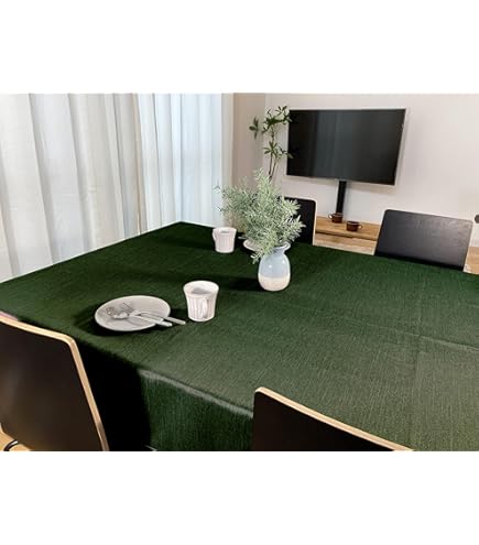 Amazon｜テーブルクロス 綿100％ 無地 140*220cm 防水 滑り止め すべり