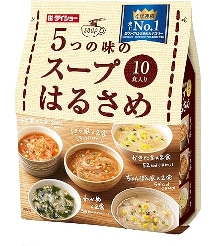 Amazon | 5つの味のスープはるさめ 10食入り(164.6g)×10袋