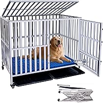犬　ケージ Amazon.co.jp: TUIYIDUO 大型犬 ゲージ 犬のケージ 長さ110×幅72