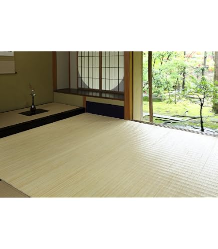 Amazon | 籐むしろ ラタンカーペット ラグ 約140×200cm 涼しい 夏