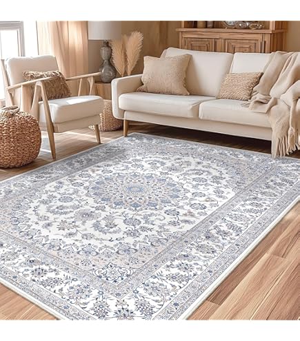 Amazon｜カーペット 2畳 ラグ マット 春夏用 シェニール ペルシャ風