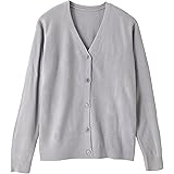 [マツヨシ] カーディガン レギュラー丈 S～LL カシミアタッチ ナースカーディガン 長袖 オフィス 事務服 クリニック 普段使い 冷房対策 病院 ナース 軽い 洗える ニット オールシーズン