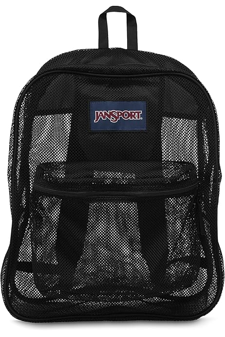jansport black mesh backpack