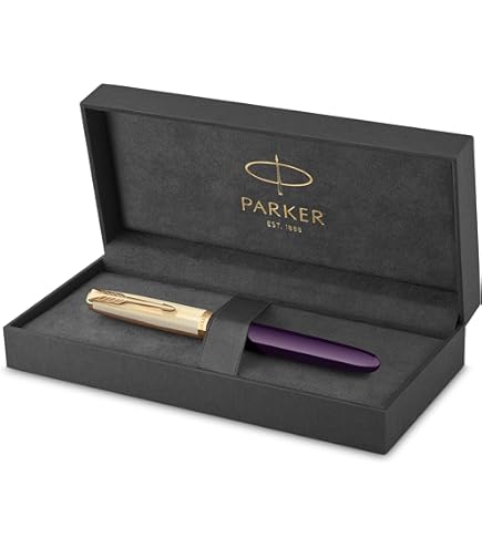 Amazon | PARKER Sonnet Fountain Pen, Black Lacquer with Gold Trim