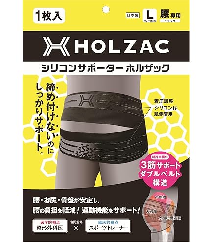 Amazon | SJ 光電子 ヒップ サポーター カラー：黒・L（ヒップ92cm