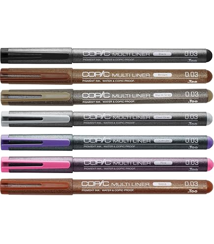 Amazon | Copic マルチライナーセット 10本入り カラーセット 0.3mm