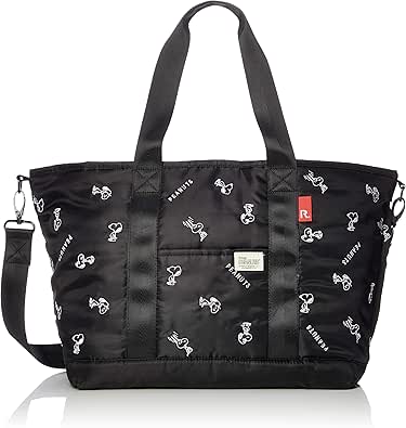 Amazon ルートート マザーズバッグ スヌーピー刺繍 Sn マミールー パターン Peanuts 18peanuts Worldwide Llc Black Rootote ルートート マザーズバッグ