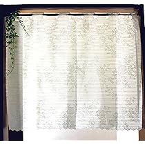 Amazon｜clothshop布や カフェカーテン 小窓用 ミラーレース 花柄 幅