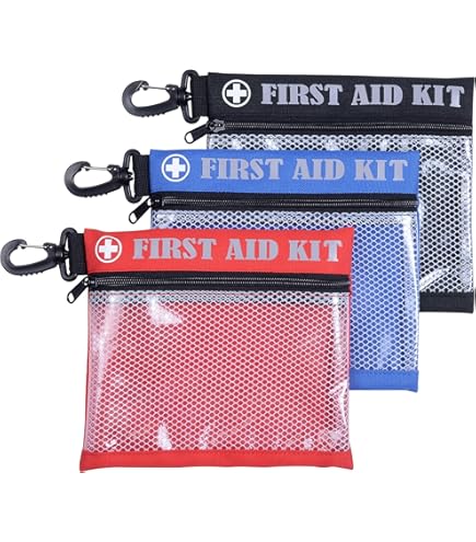 SdTacDuGe First Aid Kit Bag With Carabiner, 8.5 X 7.5 Inches, Waterproof Mesh Front - View #8